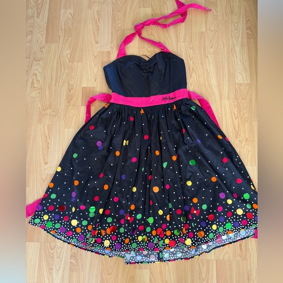 NWT - Disney Dress Shop Minnie Mouse Rock The Dots Dress in Black - Size L - Picture 3 of 6